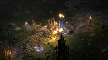 Diablo 2 Resurrected gameplay showing a powerful character build and rumored upcoming changes