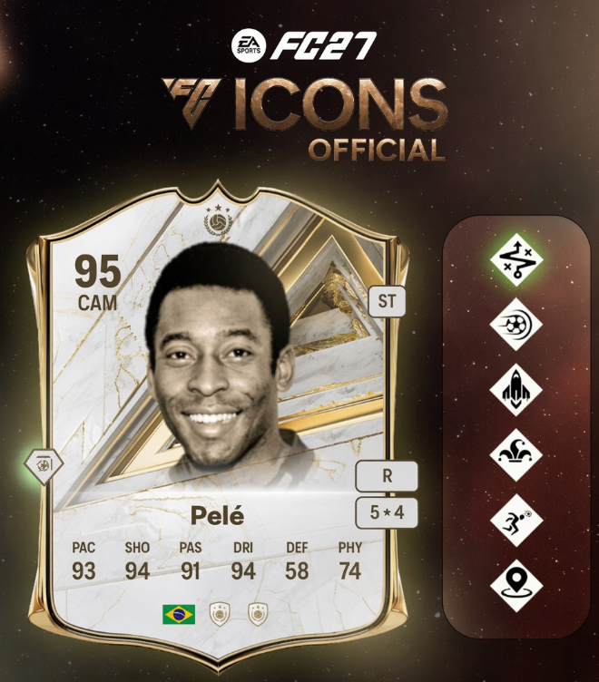 FC 27 Icons Pelé Maldini Garrincha revealed,FC 27 Pelé 95 rated Icon stats,FC 27 Maldini Icon defender ratings,FC 27 Garrincha wing Icon stats,FC 27 new Icon card meta changes,FC 27 early Ultimate Team meta predictions,FC 27 Coins,buy FC 27 Coins