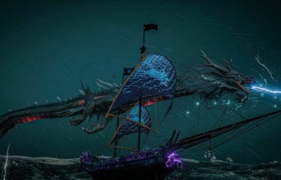The Doom large ship firing during its critical-barrage window against the Elder Shadowbeast, demonstrating the build's burst DPS rotation.