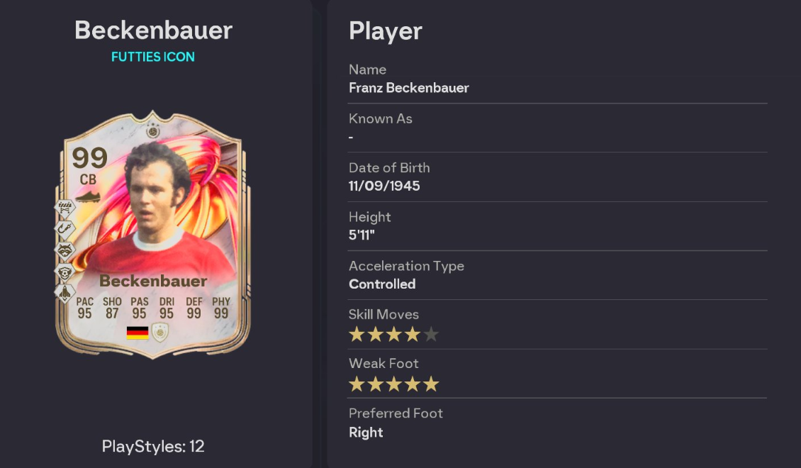 Exciting New Content Drop in EA Sports FC 26: Beckenbauer SBC and 96+ FUTTIES Player Pick Arrive