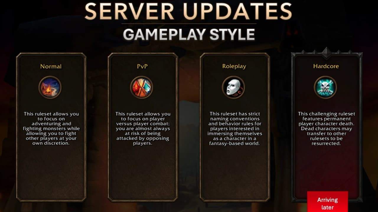 WoW Forever realm selection PvP Normal RP server list