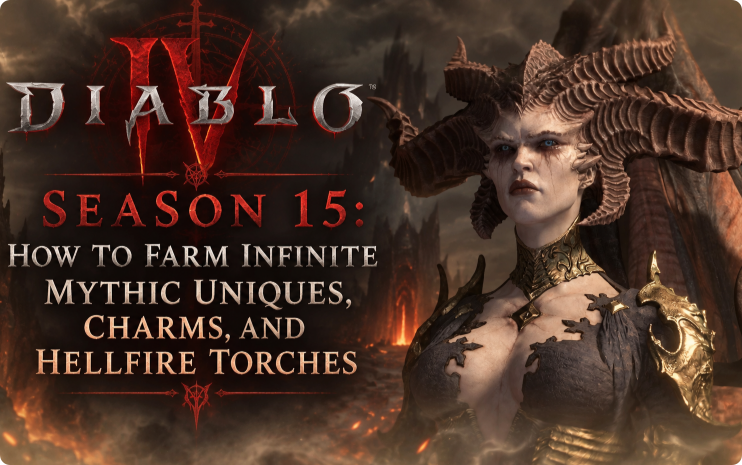 Diablo 4 Season 15: How to Farm Infinite Mythic Uniques, Charms, and Hellfire Torches