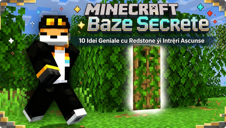 Minecraft Baze Secrete: 10 Idei Geniale cu Redstone și Intrări Ascunse