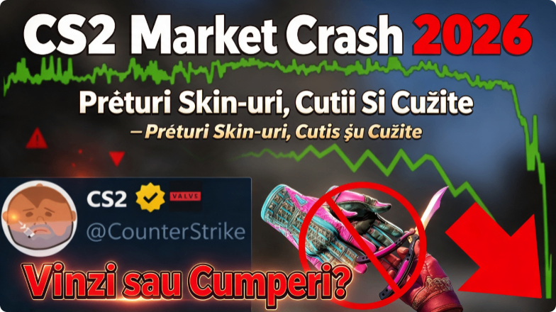 CS2 market crash, CS2 skins, prețuri skin-uri CS2, piața CS2, investiții CS2, cutii CS2, cuțite CS2, fear and greed CS2, cumpara Counter Strike 2 Accounts