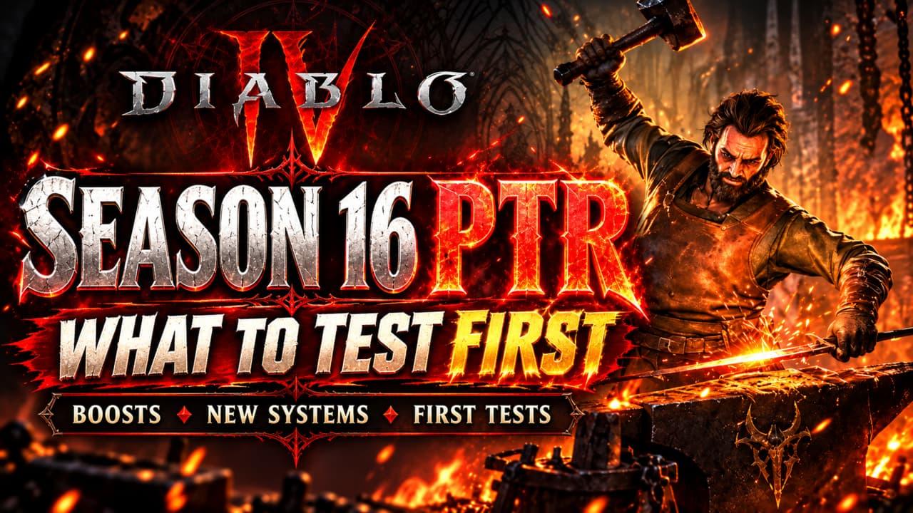 Diablo 4 Season 16 PTR Guide: Access, Character Boosts, and What to Test First