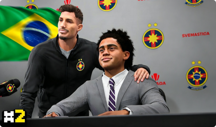 FC 27 – Theo Manager 2: Reconstrucția FCSB-ului dintr-un buget de 5 milioane de euro și starul brazilian Bruninho