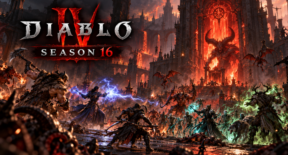 Diablo 4 Season 16,Klassen-Buffs und Nerfs,beste Builds,Season 16 PTR,Gift-Druide Build,Auradin Build,Schatteninfusion Build,Diablo 4 Gold kaufen