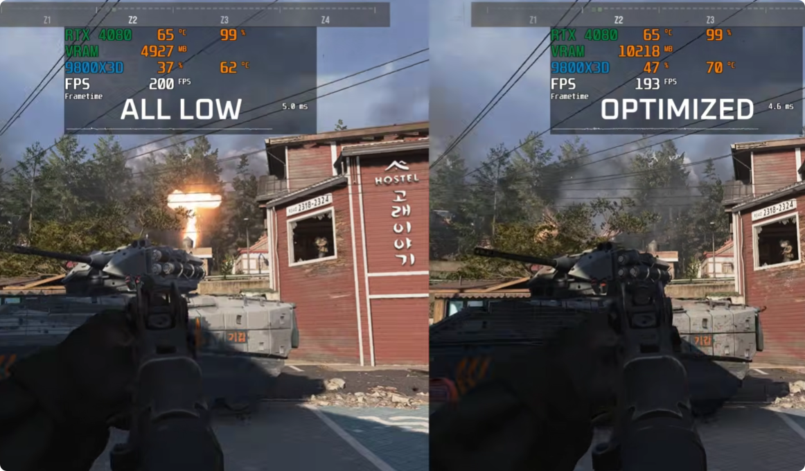 CoD MW4 : meilleurs paramètres graphiques pour un FPS élevé, la VRAM et DLSS/FSR