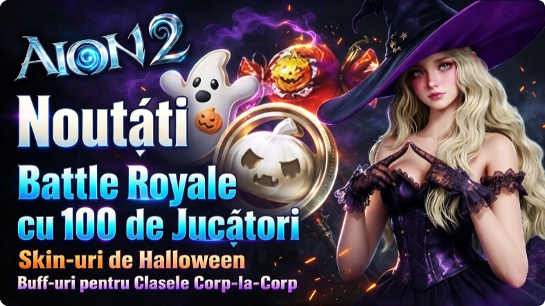 Aion 2 Noutăți: Battle Royale cu 100 de Jucători, Buff-uri pentru Clasele Corp-la-Corp și Skin-uri de Halloween