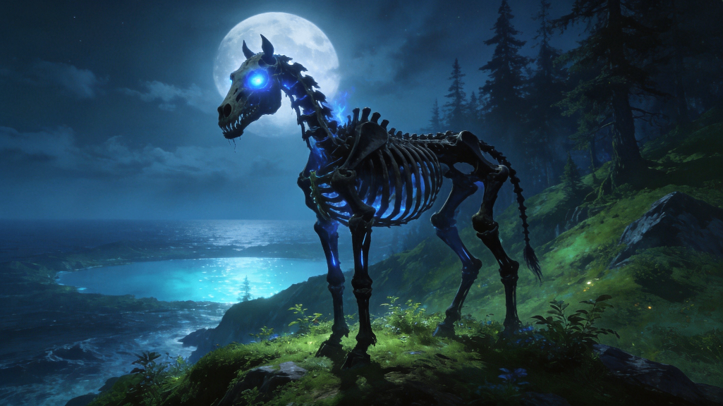 The goal mount: Deathcharger in the moonlight