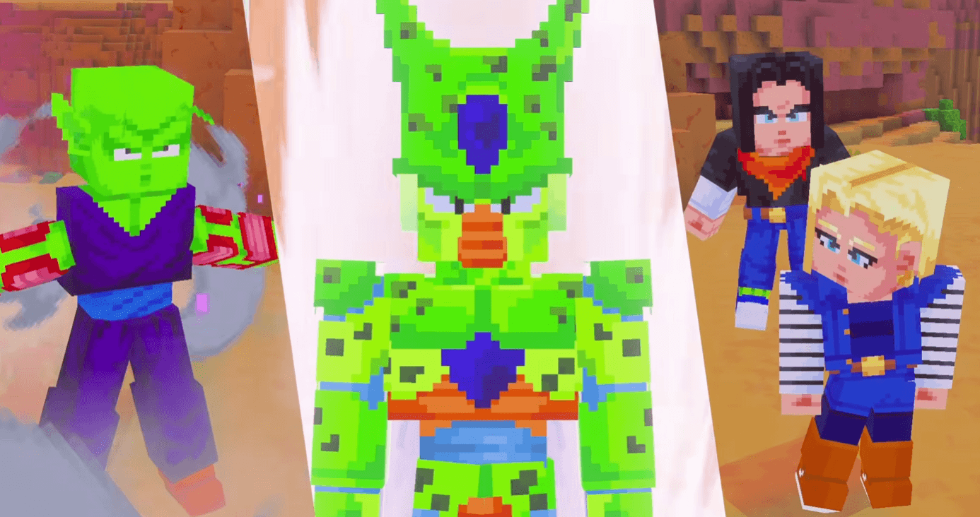 Minecraft Dragon Ball Z DLC، تحديث Legends 1.1، شخصيات دراغون بول في ماينكرافت، نمط Custom Tournament، Vegito Minecraft