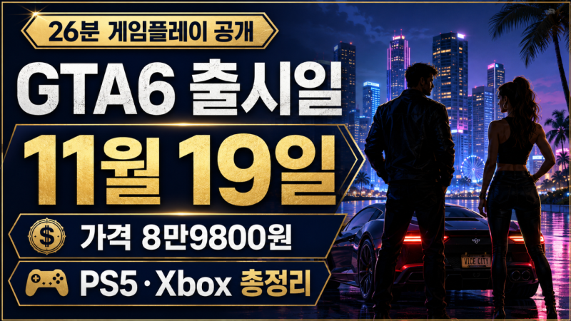 GTA 6 출시 30일 전! 사전 다운로드 일정과 핵심 플레이 정보 총정리