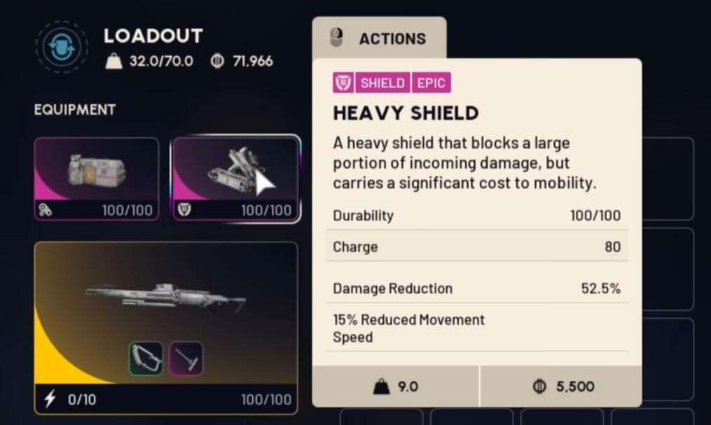 ARC Raiders Heavy Shield Defensive Mk 3 loadout