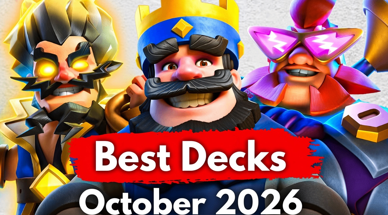 Clash Royale meta oktober 2026,Clash Royale beste decks oktober 2026,Clash Royale Hero Electro Wizard deck,Clash Royale geëvolueerde Electro Giant strategie,Clash Royale decks om sneller te klimmen,Clash Royale Goblin Drill cycle deck,Clash Royale Mortar Bait meta oktober