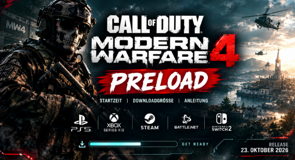 COD Modern Warfare 4 Preload: Startzeit, Downloadgröße und Anleitung