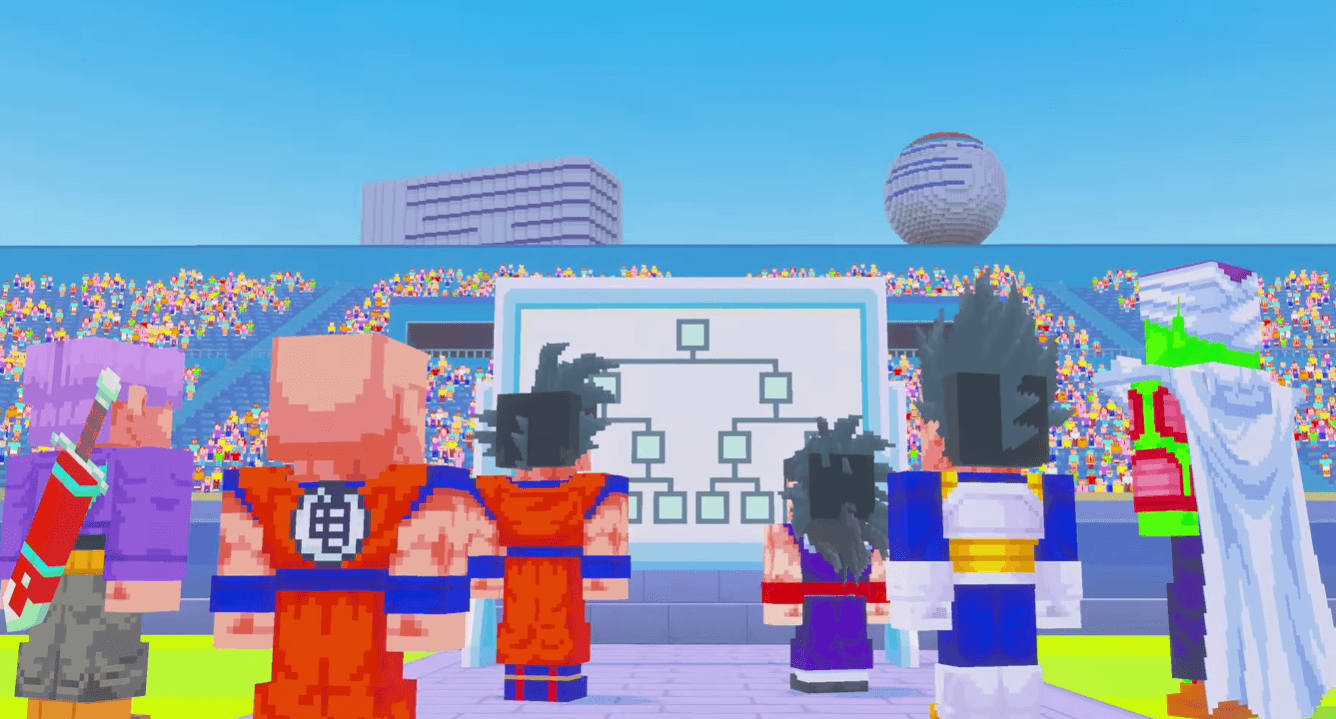 Minecraft Dragon Ball Z DLC، تحديث Legends 1.1، شخصيات دراغون بول في ماينكرافت، نمط Custom Tournament، Vegito Minecraft