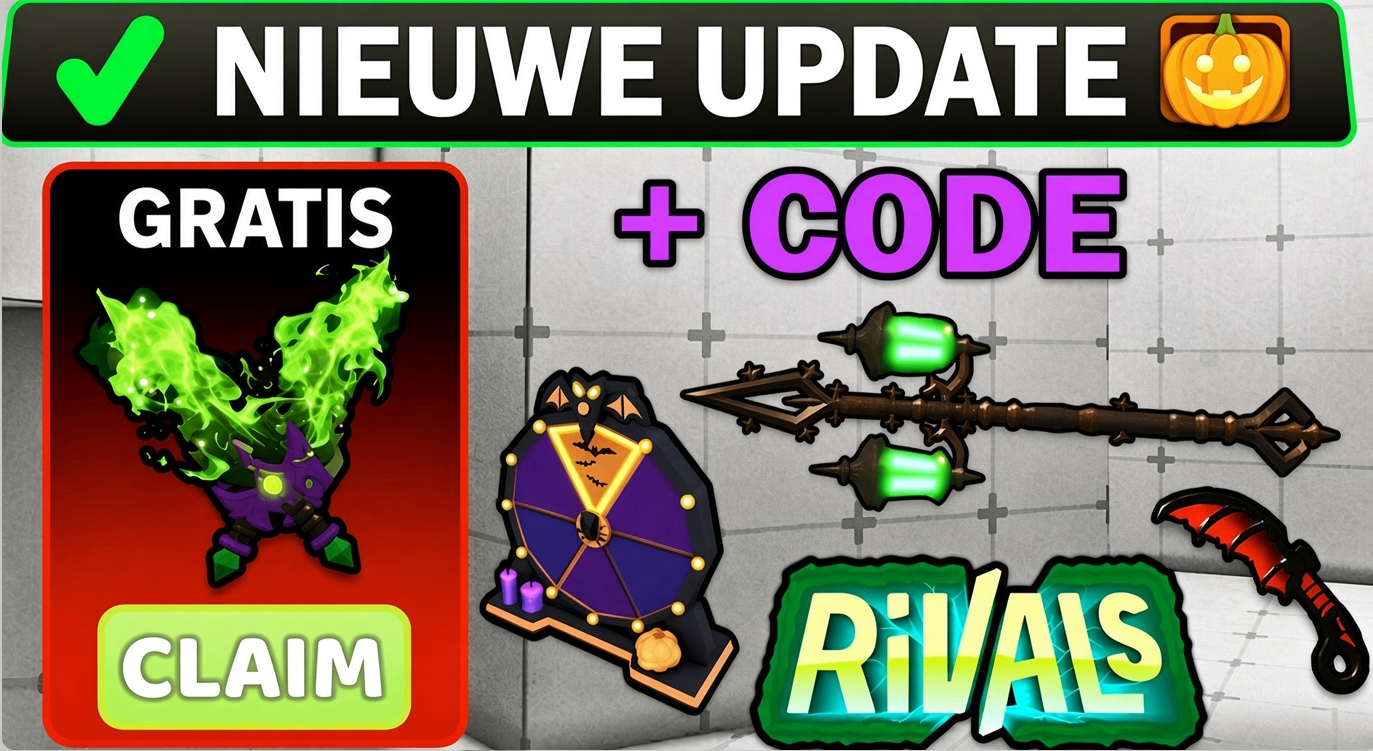 Roblox Rivals RIVALSWEEN Halloween update,Roblox Rivals RIVALSWEEN gratis codes,Roblox Rivals RIVALSWEEN gratis skins beloningen,Roblox Rivals COMMUNITY27 code,Roblox Rivals Zombie Tower spelmodus,Roblox Rivals RIVALSWEEN challenges