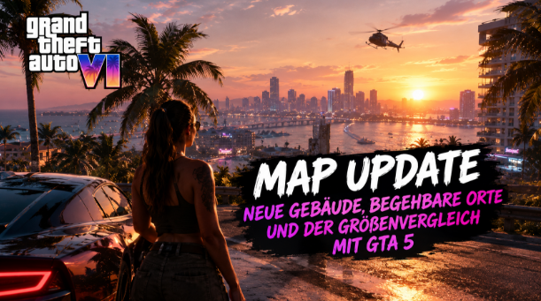 GTA 6 Map Update: Neue Gebäude, begehbare Orte und der Größenvergleich mit GTA 5