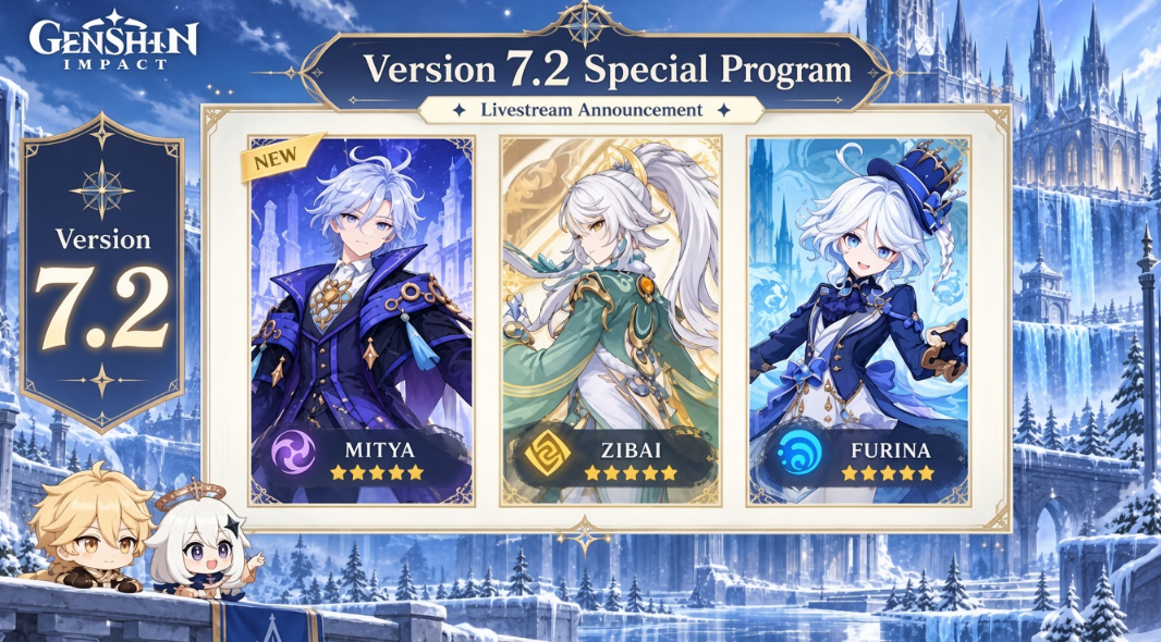Genshin Impact 7.2 Livestream Komt Eraan: Gratis Personage, Nieuwe Banners, Reruns, Events en Beloningen
