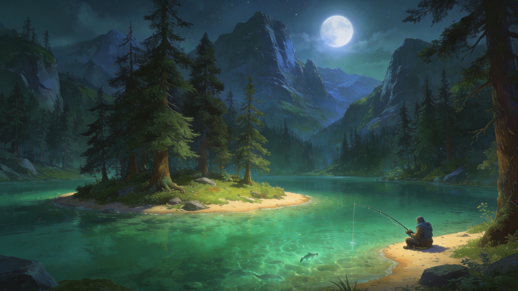The “Serene Cradle” lake island — a safe final fishing spot