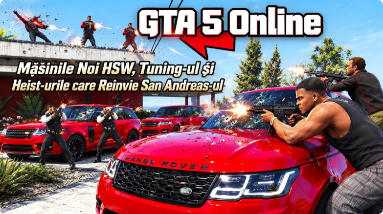 GTA 5 Online, GTA Online, mașini noi GTA Online, HSW GTA Online, heist GTA Online, Franklin, tuning mașini GTA, Los Santos, misiuni noi GTA Online, GTA 5 Money