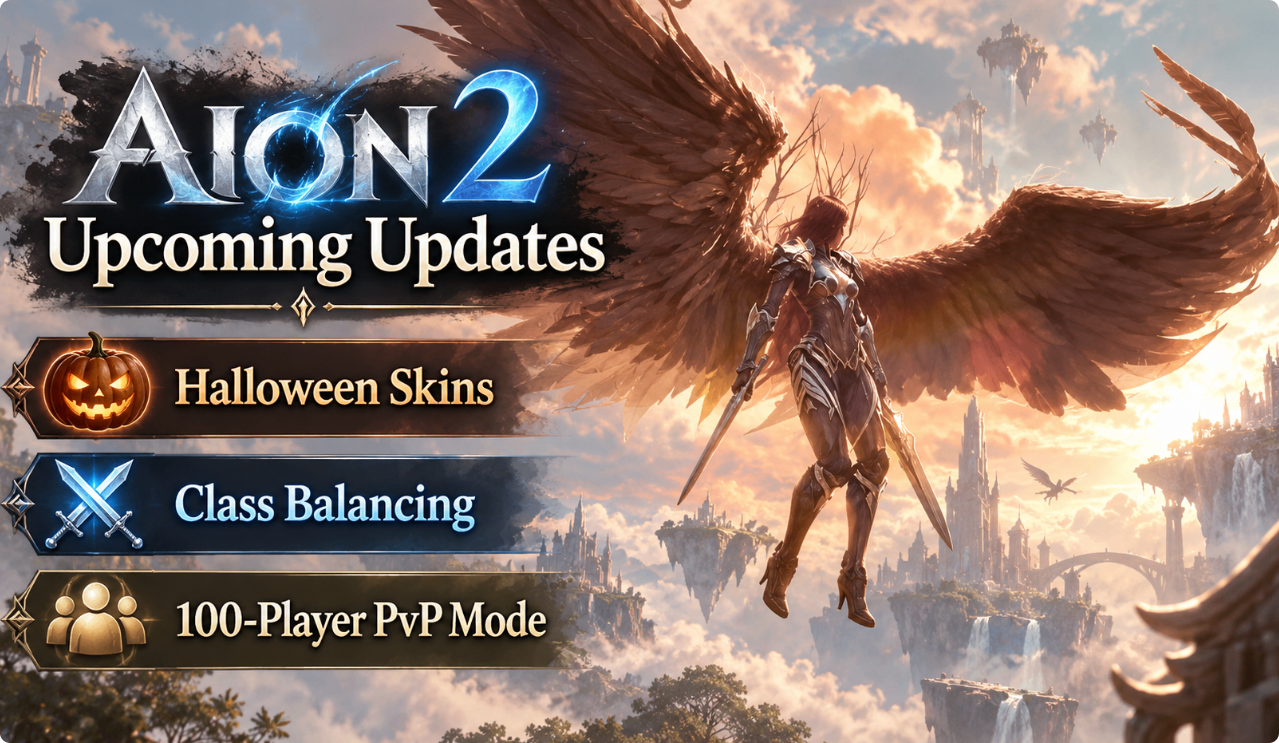 Aion 2,Halloween Skins,Class Balancing,100-Player PvP Mode,buy Aion 2 Kina