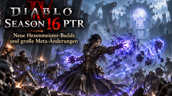 Diablo 4 Season 16 PTR,Hexenmeister Build,Diablo 4 Gold kaufen,Meta Changes,Hexenmeister Meta,PTR Patch Notes,Builds