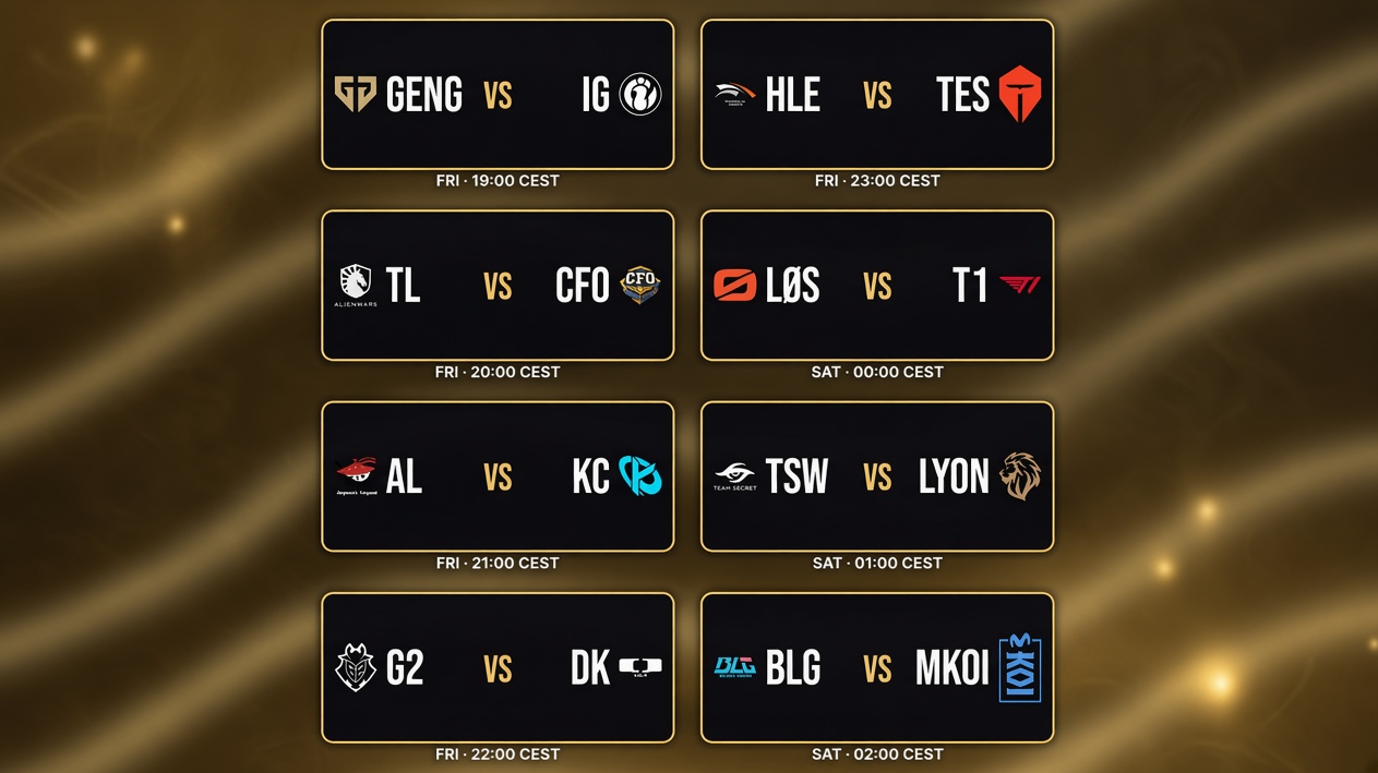 League of Legends Worlds 2026 Zwitserse fase,LoL Worlds 2026 lotingsresultaten,LoL Worlds 2026 wedstrijdschema,League of Legends Worlds 2026 voorspellingen,LoL Zwitserse fase uitleg,Worlds 2026 ronde 1 paren,League of Legends Account kopen