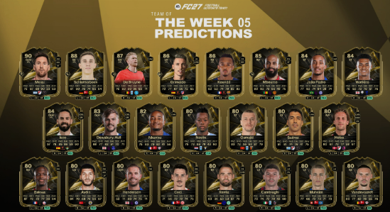 EA FC 27 TOTW 5 Predictions,Team of the Week 5,TOTW 5 Ratings,Kaufe FC 27 Münzen