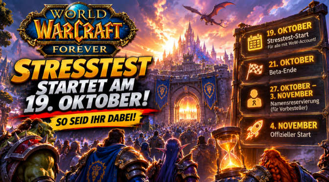 WoW Forever Stresstest,WoW Forever Beta,WoW Forever Gold kaufen,Anmeldung,Download,wichtige Termine,WoW Forever Release,Stresstest teilnehmen
