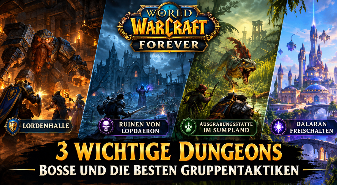WoW Forever Gold kaufen,WoW Forever Dungeon Guide,Level Guide,3 wichtige Dungeons