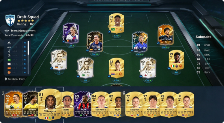 FC 27, Draft Battle Ultimate Team, mingicarii noii generații, carduri icon FC27, chimie echipă FC27, duel draft FC 27, FC 27 Coins