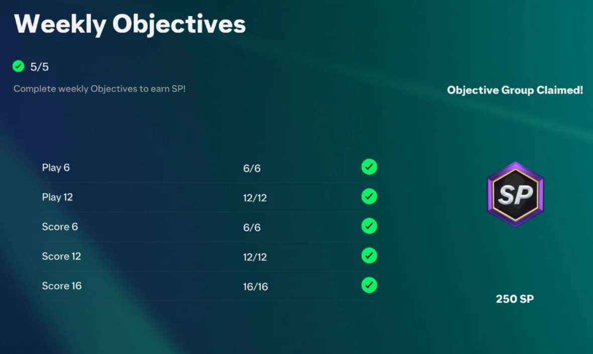 EA FC 27 Ultimate Team Season 2 Objectives SP daily weekly challenges