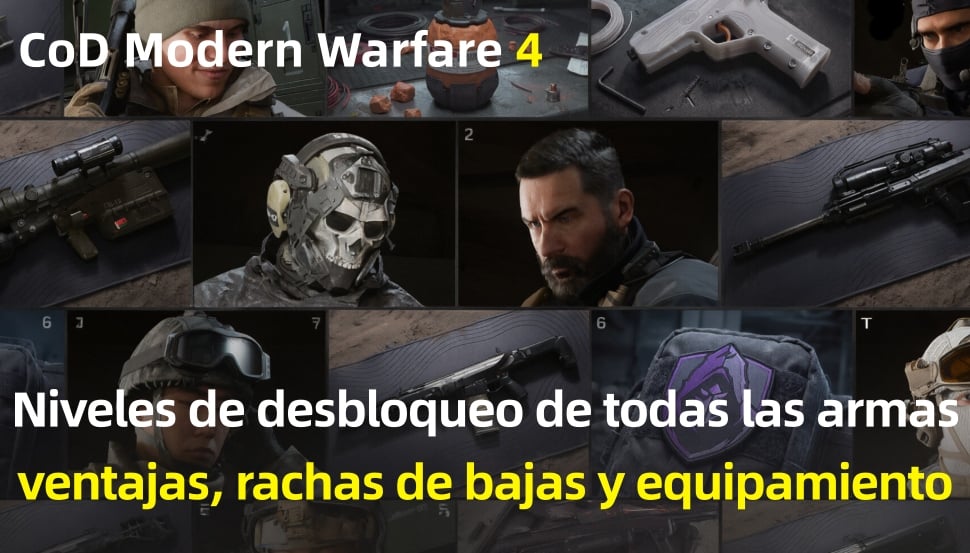 CoD Modern Warfare 4: Niveles de desbloqueo de todas las armas, ventajas, rachas de bajas y equipamiento