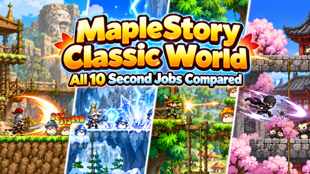 MapleStory Classic World Class Guide: All 10 Second Jobs Compared