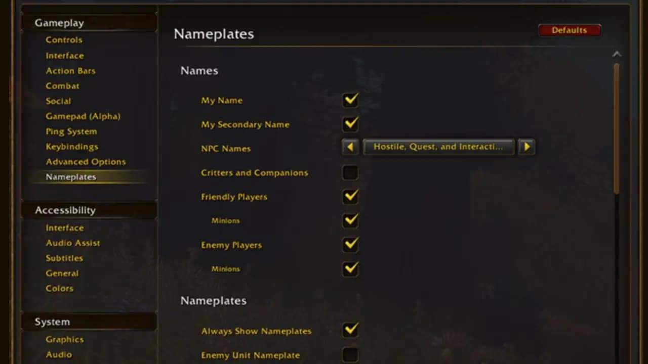 WoW Forever First Name Secondary Name