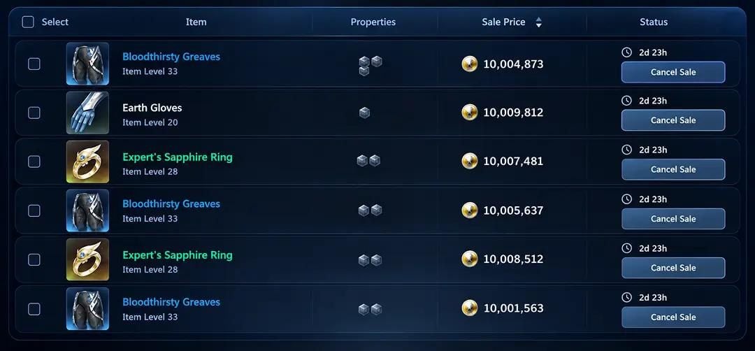 Trade Broker listing example