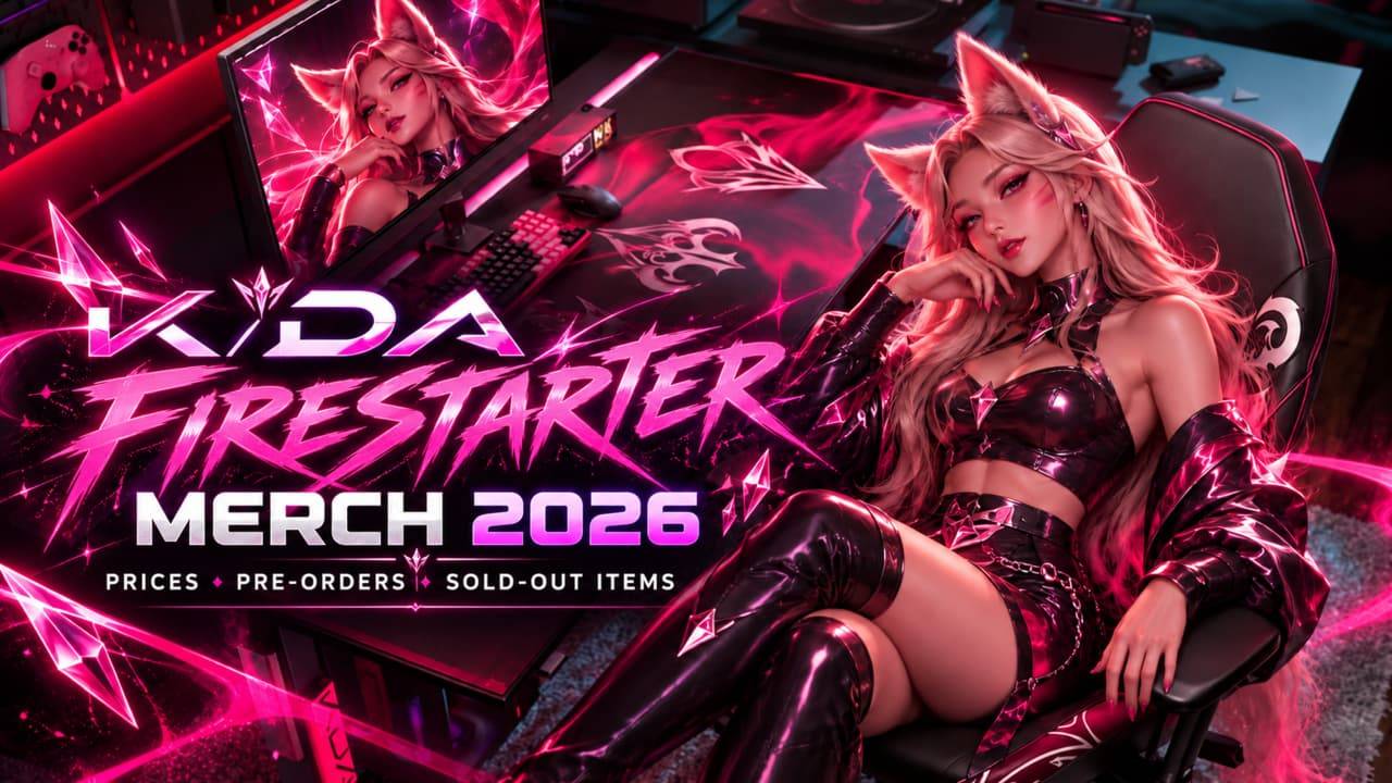 LoL K/DA FIRESTARTER Merch: Prices, Sold-Out Items & Oct 30 Riftbound Draw
